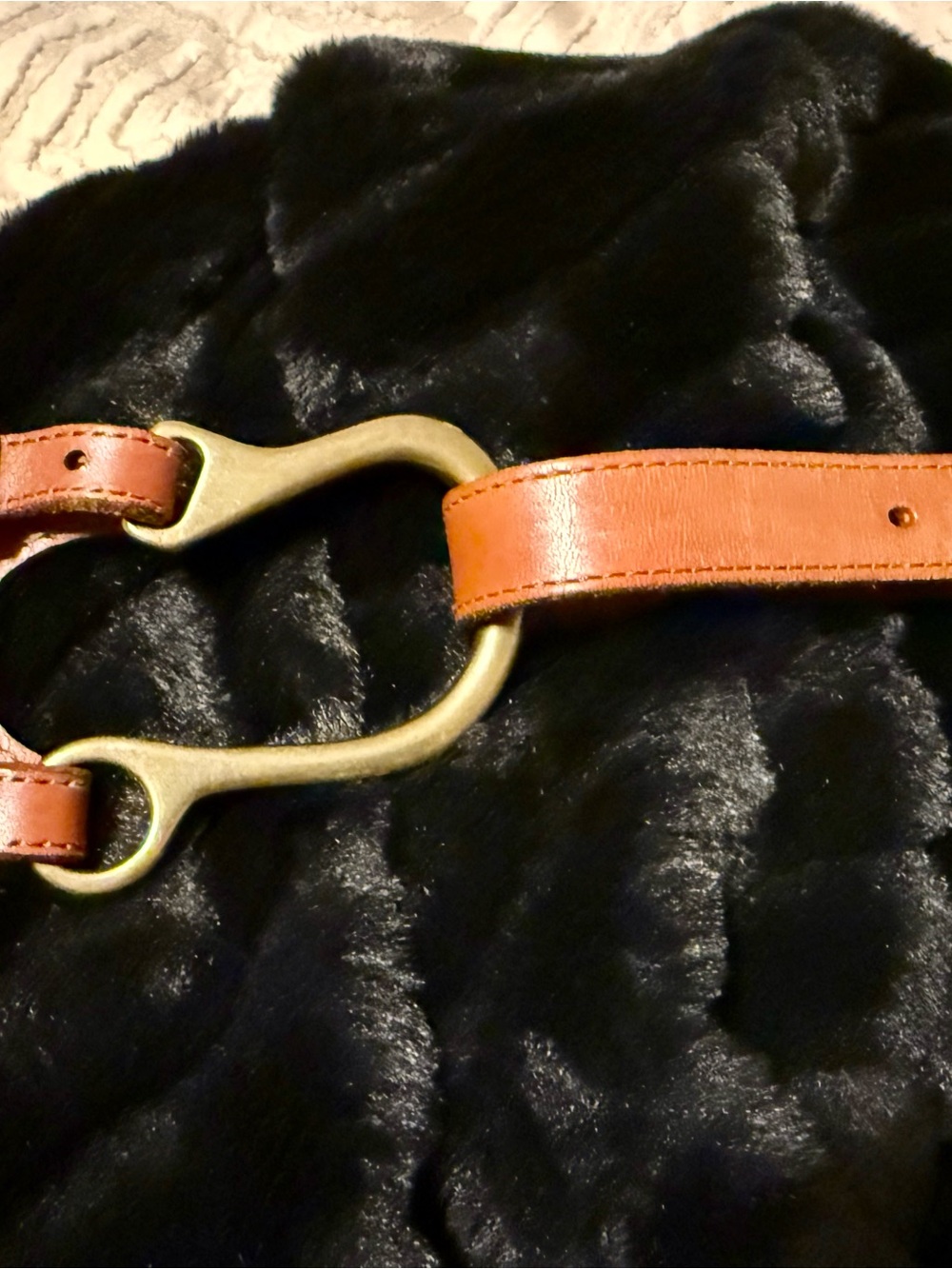 Lauren Ralph Lauren Equestrian Tri-Strap Belt